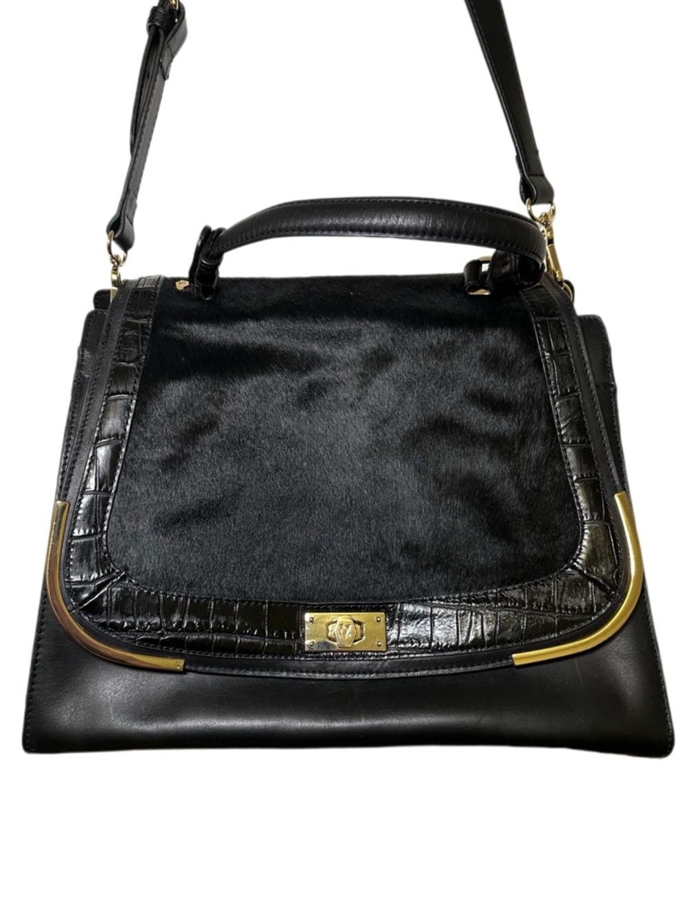 Vince Camuto Black Top-Handle Shoulder Bag